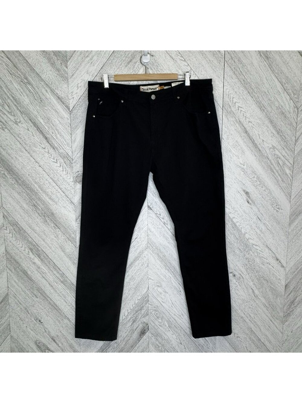 Tailor Vintage Canaan Slim Fit Pants Mens Size 38x32 Black Stretch Waist